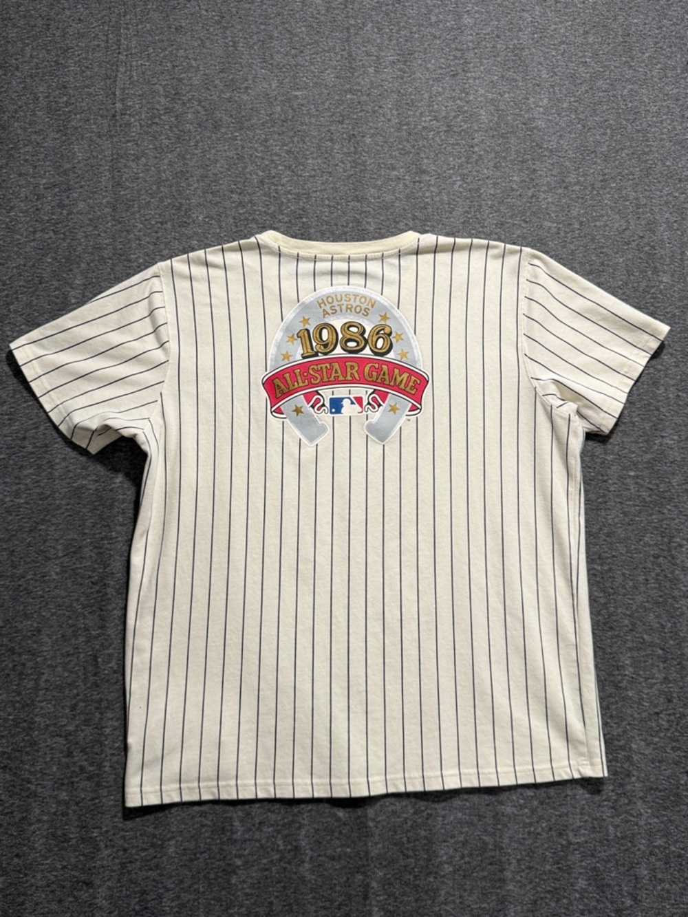 New Era Men’s 2XL Houston Astros 1986 All Star Game Jersey Pinstripe Shirt